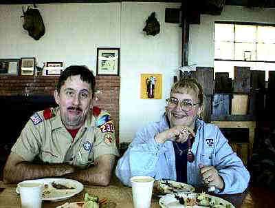 Lee and Carrie ackley chow down