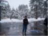 I locked Elizabeth out of the car and she was waiting for me.  This was taken at a nice rest area...it was clean as could be.