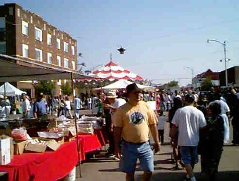 Fearless Assistant Scoutmaster, Mike Pappas in downtown Mangum